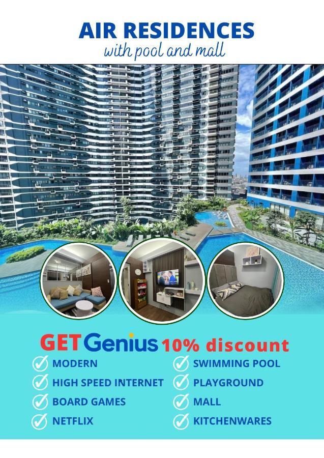 מנילה Apartment In Air Residences, Makati With Wifi, Netflix, Pool, Mall And More מראה חיצוני תמונה